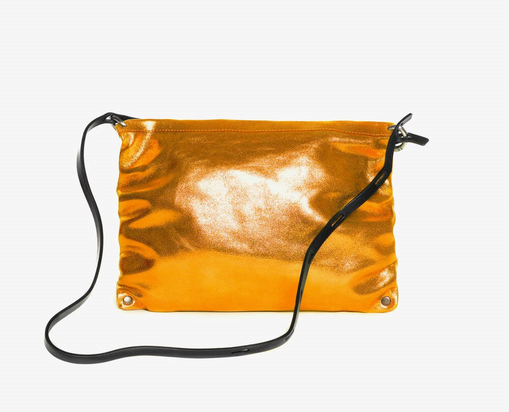 Moonlit Umhängetasche Leder Orange Marigold Ina Kent