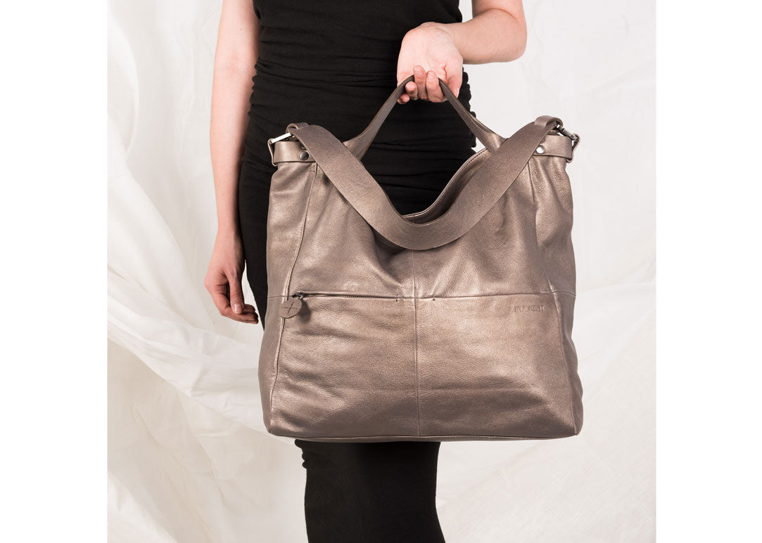 Tates Schultertasche Leder Blush