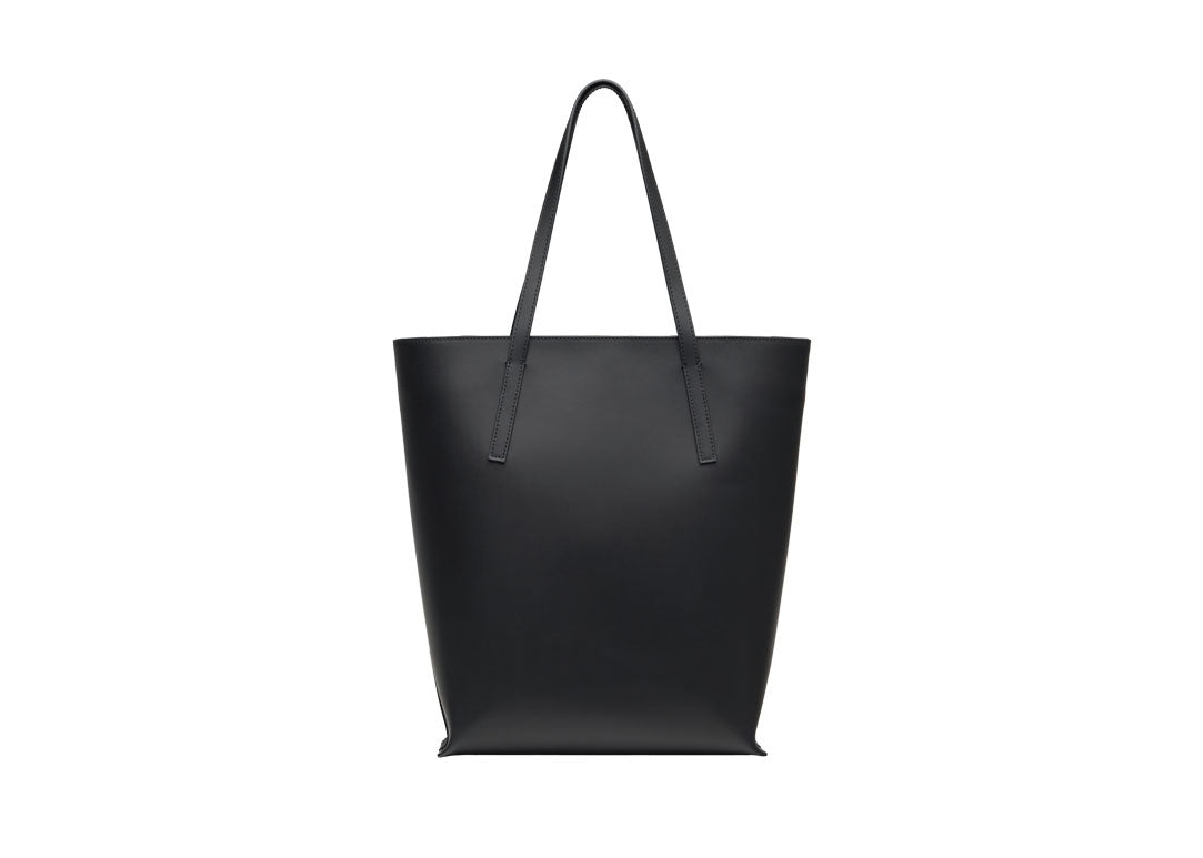 Marta 13" Handtasche Schwarz Glattleder