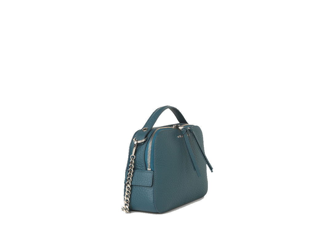 Mini Bag Umhängetasche Blau aus Leder