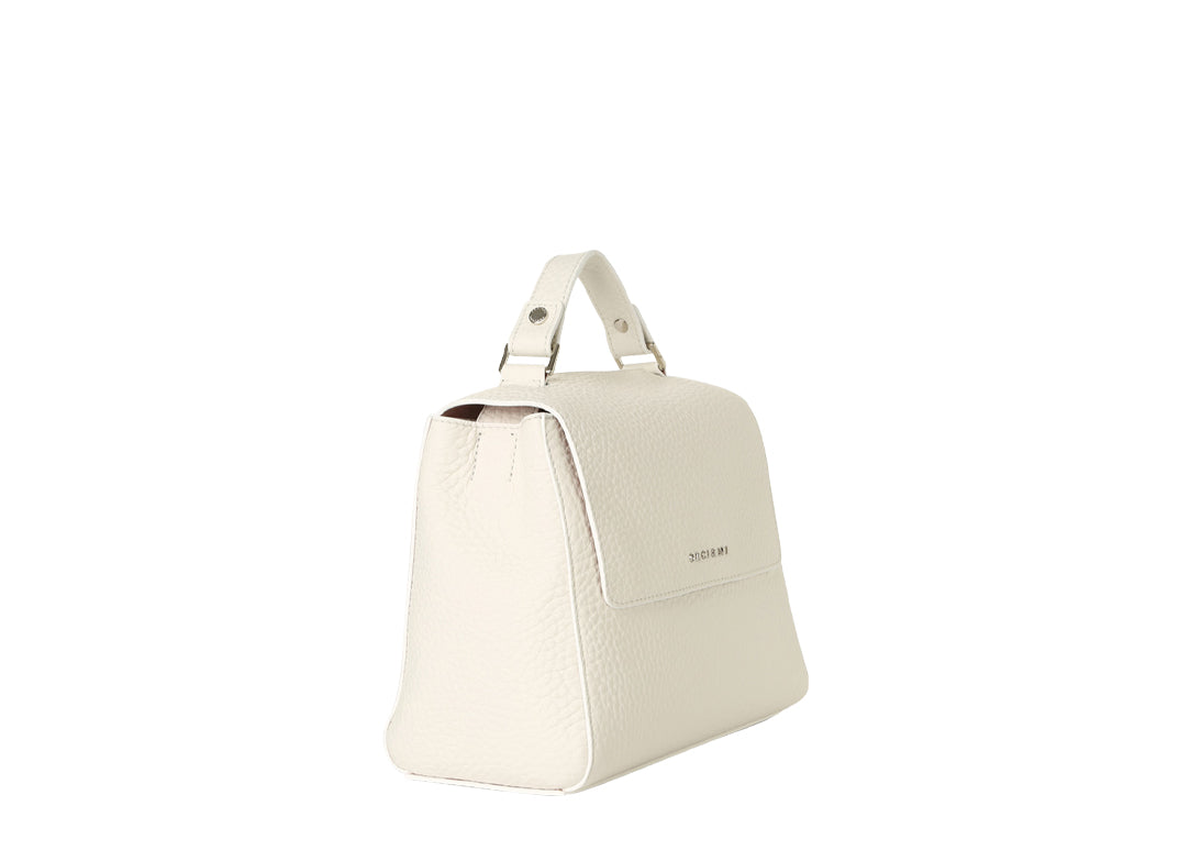 Sveva Handtasche Weiss Klein aus Leder