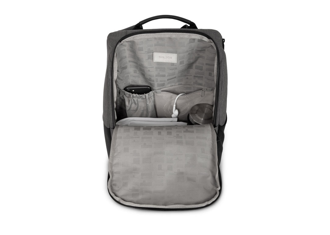 Daypack Grau aus 100% PET-recyceltem Polyester