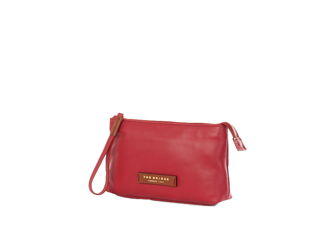 Calypso Clutch Rot aus Glattleder