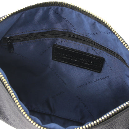TL Bag - Clutch Schwarz aus weichem Leder