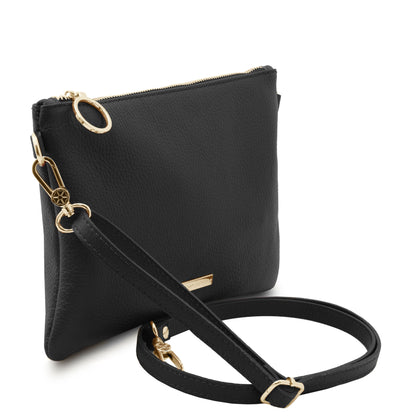 TL Bag - Clutch Schwarz aus weichem Leder