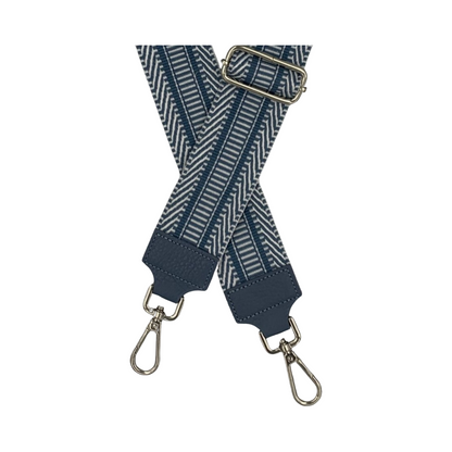 Schulterriemen für Taschen Farbe Blau Weiss Silber – The House