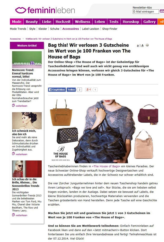 Bag this! Bericht von femininleben über The House of Bags