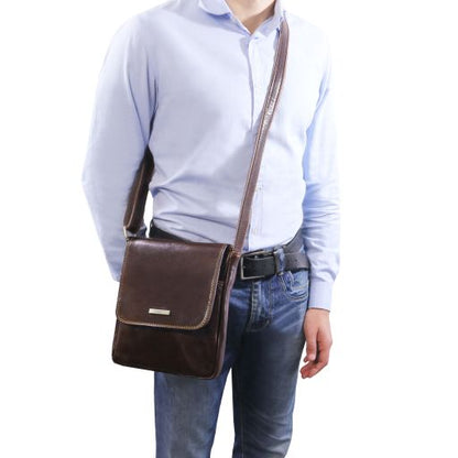 John - Herrentasche aus Leder Braun