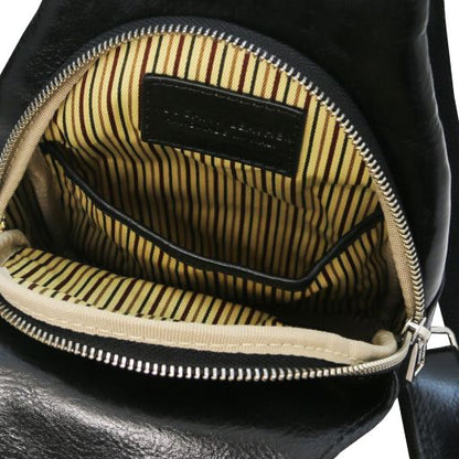Kevin - Brusttasche aus Leder Schwarz