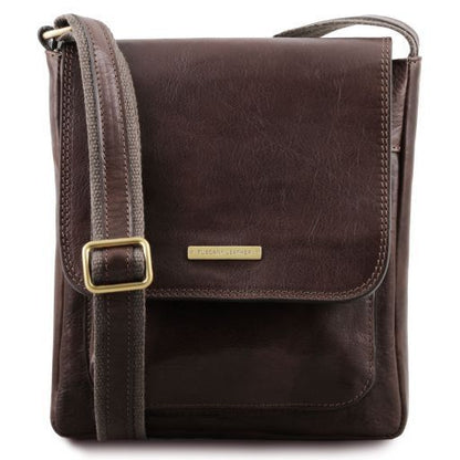 Jimmy - Herrentasche aus Leder Dunkelbraun