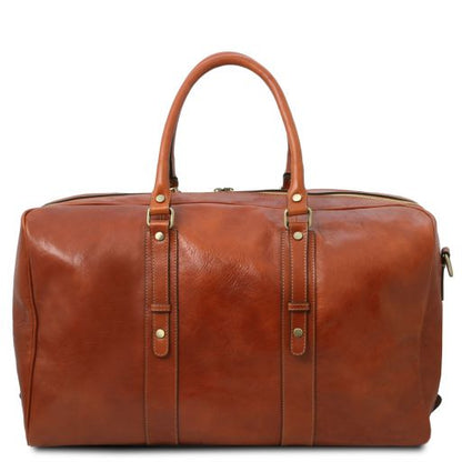 TL Voyager Reisetasche Leder  Vorderfach Dunkelbraun