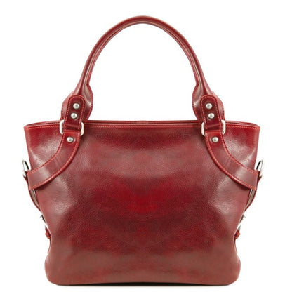 Ilenia - Henkeltasche aus Leder Rot