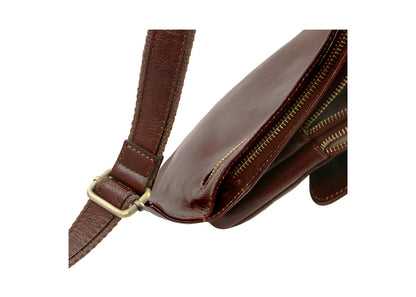 Brusttasche aus Leder Braun