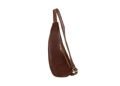 Brusttasche aus Leder Braun