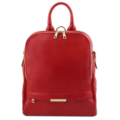 TL Bag - Lederrucksack Rot