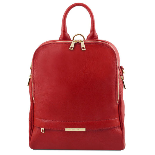TL Bag - Lederrucksack Rot