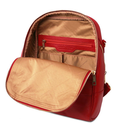 TL Bag - Lederrucksack Rot