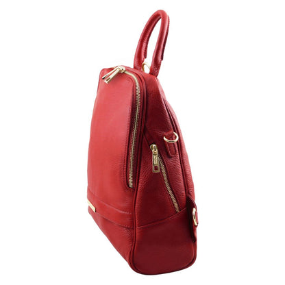 TL Bag - Lederrucksack Rot