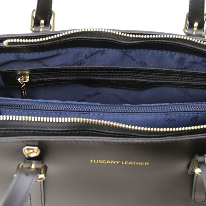 Aura - Handtasche Leder-Schwarz