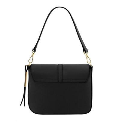 Nausica - Schultertasche aus Leder Schwarz
