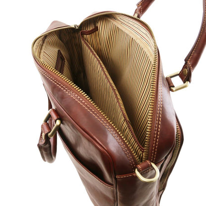 Pisa - Notebook Aktentasche Leder Braun
