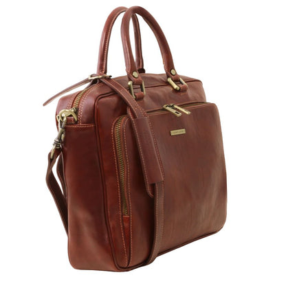 Pisa - Notebook Aktentasche Leder Braun