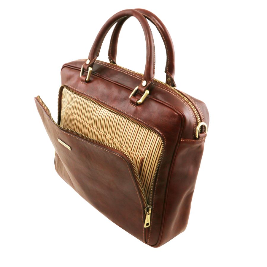 Pisa - Notebook Aktentasche Leder Braun
