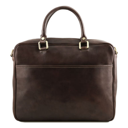 Pisa - Notebook Aktentasche Leder Dunkelbraun