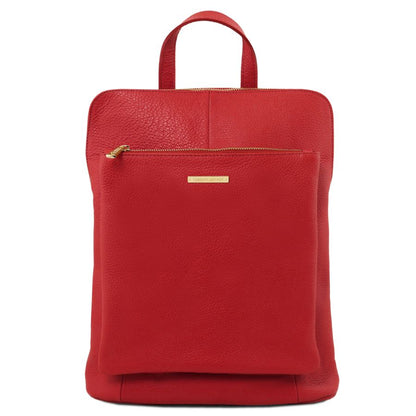 TL Bag - Lederrucksack Leder Rot