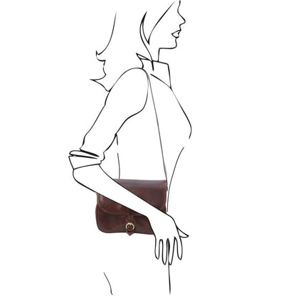 Alessia - Schultertasche Leder Rot