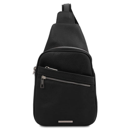 Albert - Brusttasche aus weichem Leder Schwarz