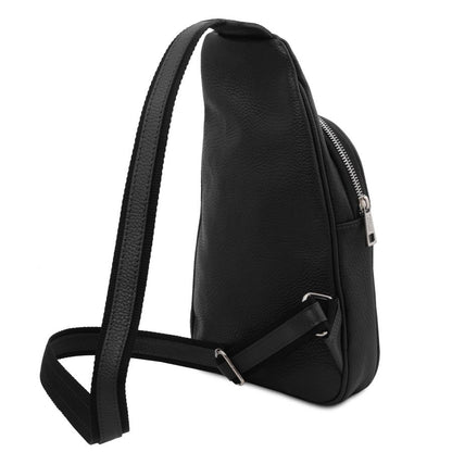 Albert - Brusttasche aus weichem Leder Schwarz