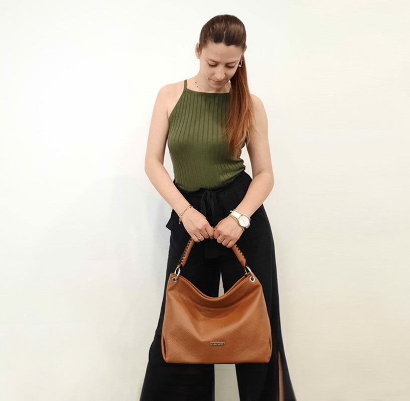 TL Bag - Handtasche Leder Cognac