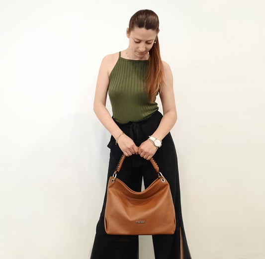 TL Bag - Handtasche Leder Cognac