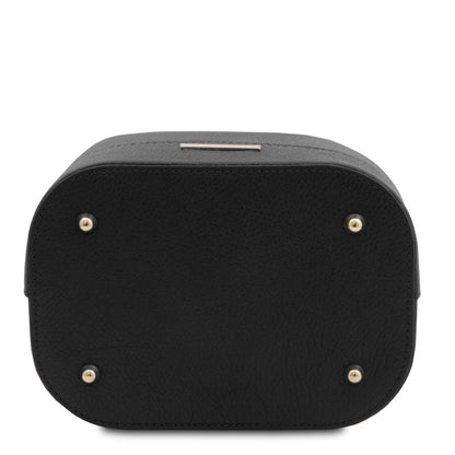 TL Bucket Bag - Beuteltasche aus Leder Schwarz