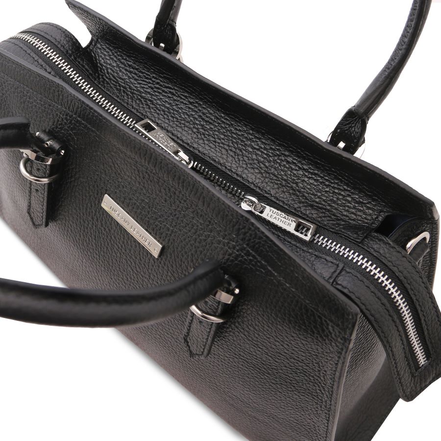 TL Bag - Handtasche aus Leder Schwarz