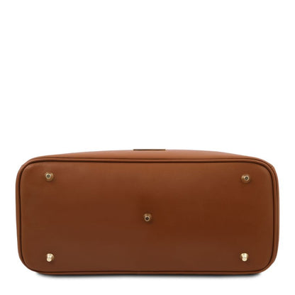 TL Bag - Handtasche aus Leder Cognac