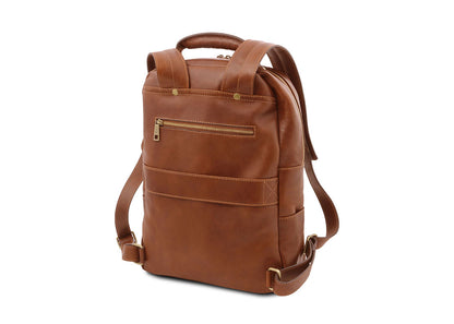 Melbourne - Notebook Rucksack aus Leder Natural