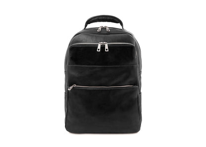 Melbourne - Notebook Rucksack aus Leder-Schwarz