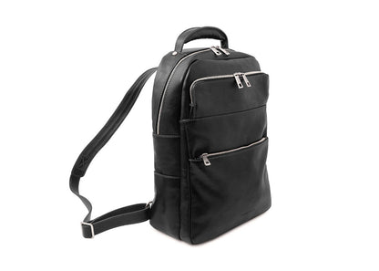 Melbourne - Notebook Rucksack aus Leder-Schwarz