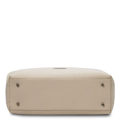 TL Bag - Shopping Tasche Leder Beige
