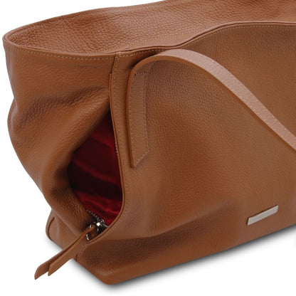 TL Bag - Shopping Tasche Leder Cognac
