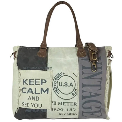 Keep Calm XXL Shopper Tasche Canvas