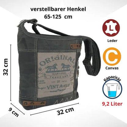 Tennesse Hobo Umhängetasche aus Baumwolle Canvas