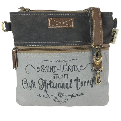 Kleine Vintage Umhängetasche Schultertasche Canvas