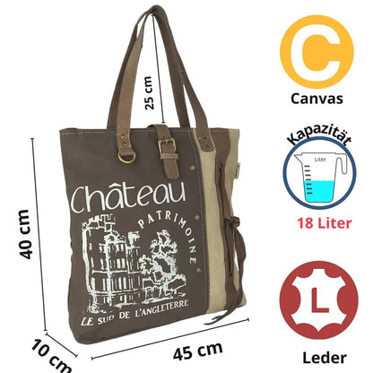 Chateau Schultertasche aus Canvas