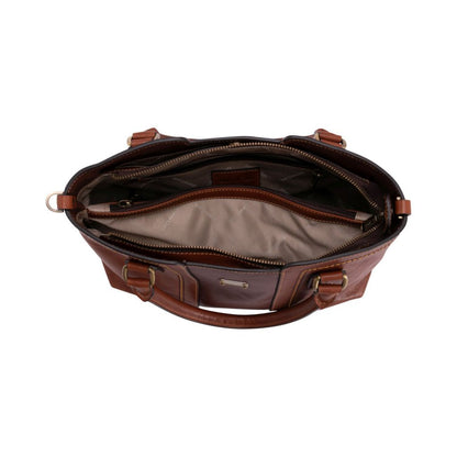 GC Handtasche aus Leder Cognac