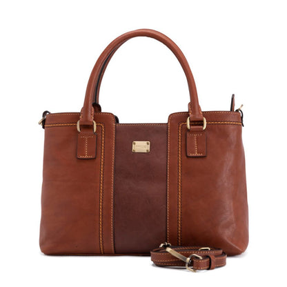 GC Handtasche aus Leder Cognac