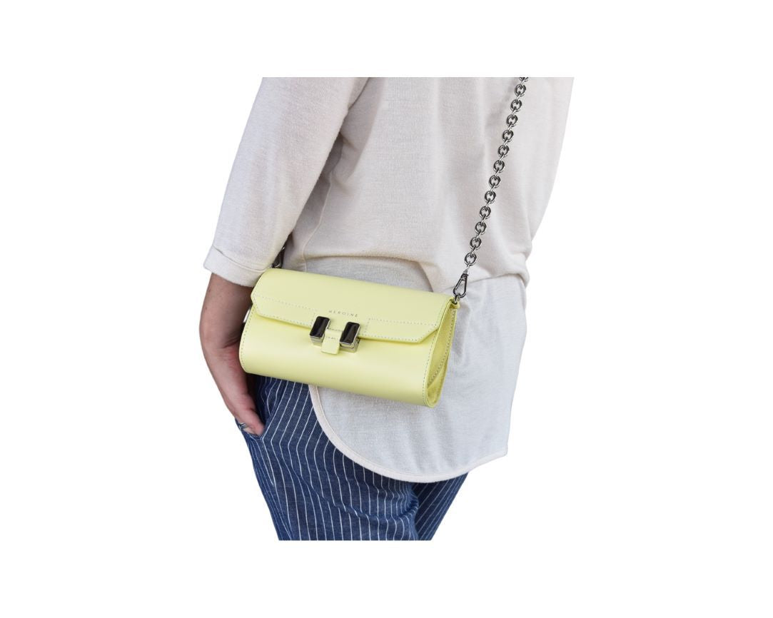 Amal Clutch Umhängetasche Leder Lemon Maison Heronie