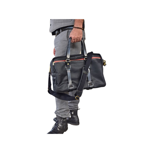 Vintage Canvas Traveller Tasche Schwarz
